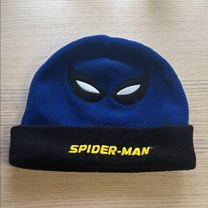 Spiderman Blue & Black Beanie with Yellow Embroidered Logo